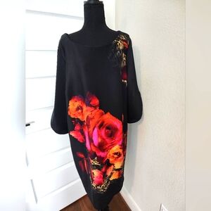 Beautiful Floral Julian Taylor Midi Dress 16W